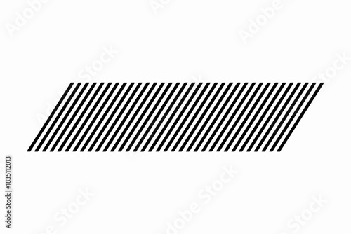 Abstract graphic resource featuring a seamless band of bold, dense black diagonal stripes symbolizing velocity and forward progress, perfect for modern web design, technical documentation backgrounds,