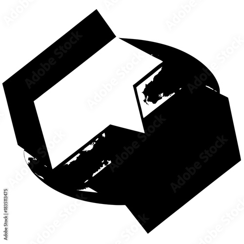 Two 3d speech bubbles split down the middle