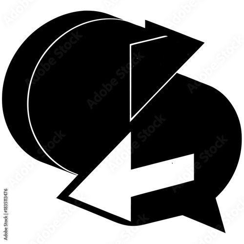 3d render of two split speech bubbles