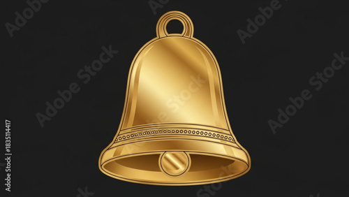 Download high quality golden bell vector illustration for christmas and celebration events design needs
