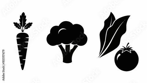 Fresh vegetables including carrot broccoli and tomato healthy food ingredients.