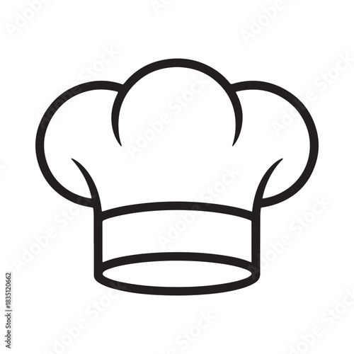 Chef hat vector icon drawing professional style