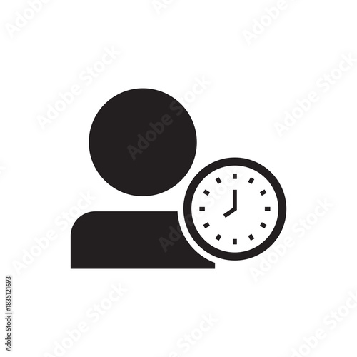User Profile Activity Time Clock History Solid