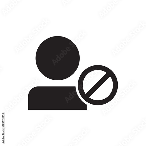 Blocked Profile No Access Restriction Solid Icon