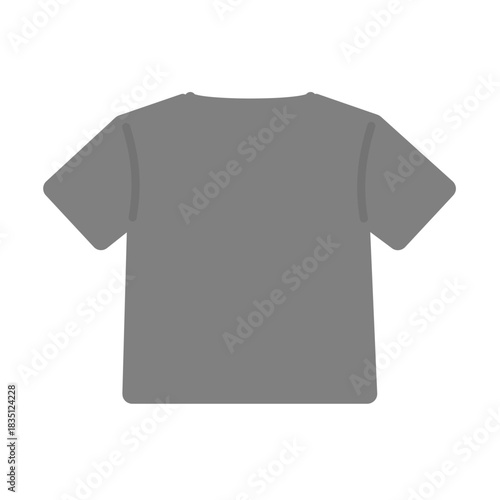 Tシャツ（ダークグレー）　服　背面　イラスト