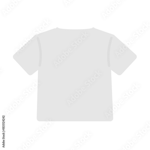 Tシャツ（ホワイト）　服　背面　イラスト