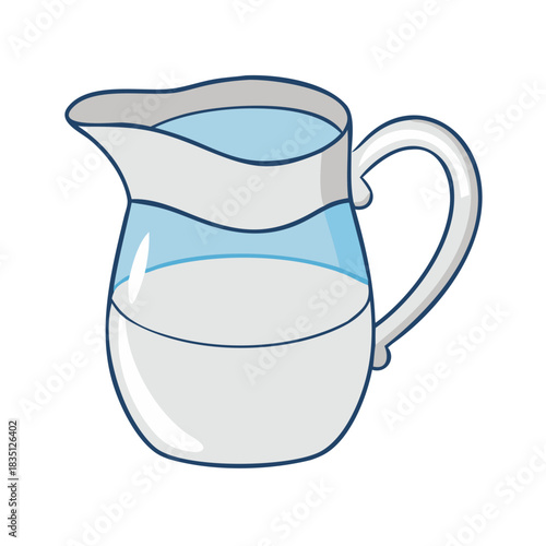 jug of milk and pitcher