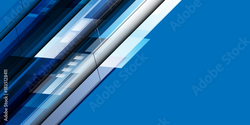 Abstract technology cyber futuristic geometric creative design modern  on blue blank space background vector