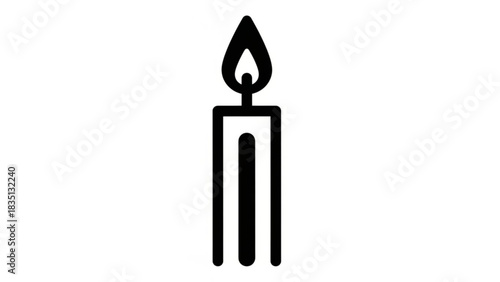 Elegant candle icon with a minimalist design, perfect for adding a touch of warmth and sophistication to your projects, originally a scalable graphic