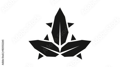 Striking abstract geometric design, perfect for modern brand identity, logo concepts, and creative projects with a bold, minimalist, edgy look