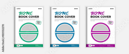 Home book cover or facebook rental and youtube banner social post templates