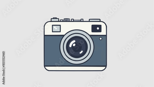 vintage photo camera Illustration icon 