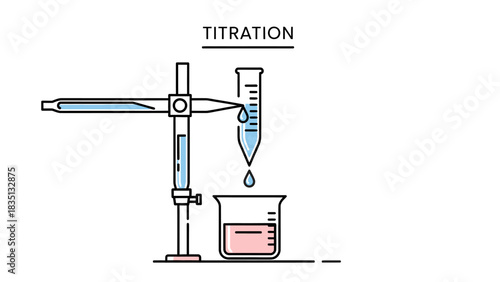 Laboratory Procedure Icon Titration with Test Tube