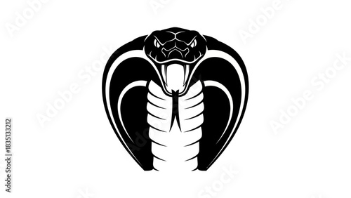 Stylized Cobra Head Emblem with Fangs and Hood.