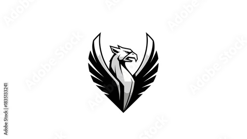 Majestic Griffin Emblem - A Symbol of Power and Grace.