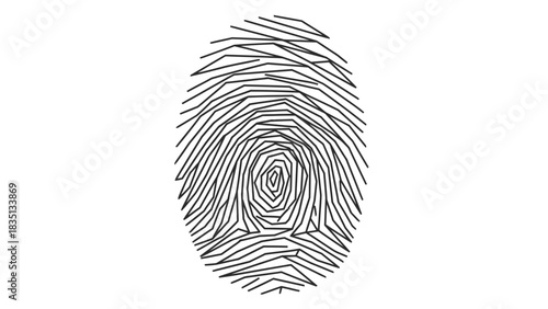 Detailed Fingerprint Illustration for Security and Identity Concepts.