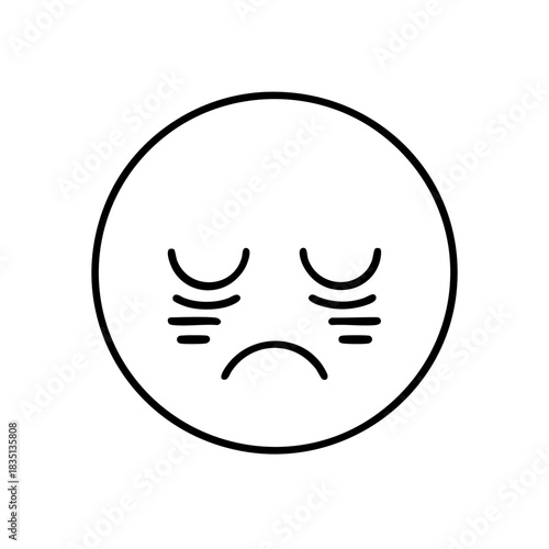 A sleepy, worn-out face with half-closed eyes and subtle fatigue lines, expressing exhaustion or low energy.