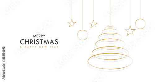 Merry Christmas background. Christmas elements. Merry Christmas card. Vector Illustration. Holiday greeting banner and card template. Christmas ornament design.