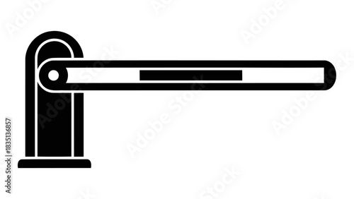 Automated barrier gate arm lifted and extended, symbolizing access control, security, and entry point management in a si