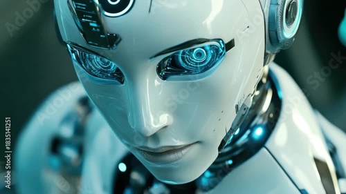 Android with intricate design and human-like features.