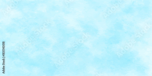 Blue sky background with abstract texture of white clouds, light cold winter nature pattern