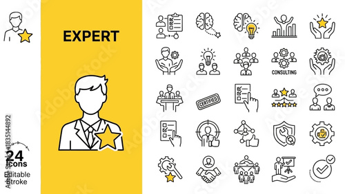 Expertise and Knowledge Business Professional Icons