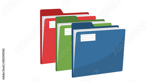 Organize your business with colorful folders for efficient document management and seamless office workflow great for reports and planning