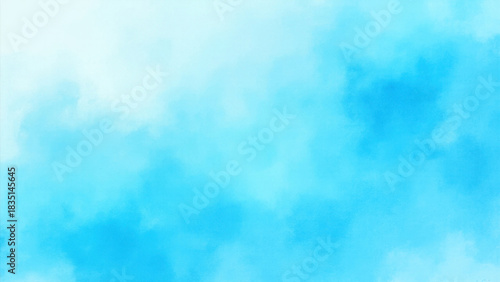 Abstract blue watercolor background with soft, dreamy textures and gradients