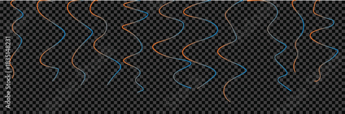 Abstract geometric ribbon design with vibrant colors