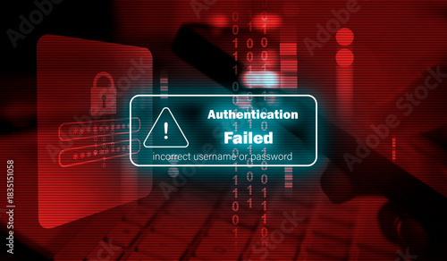 Authentication Failed , incorrect username and password  , security control