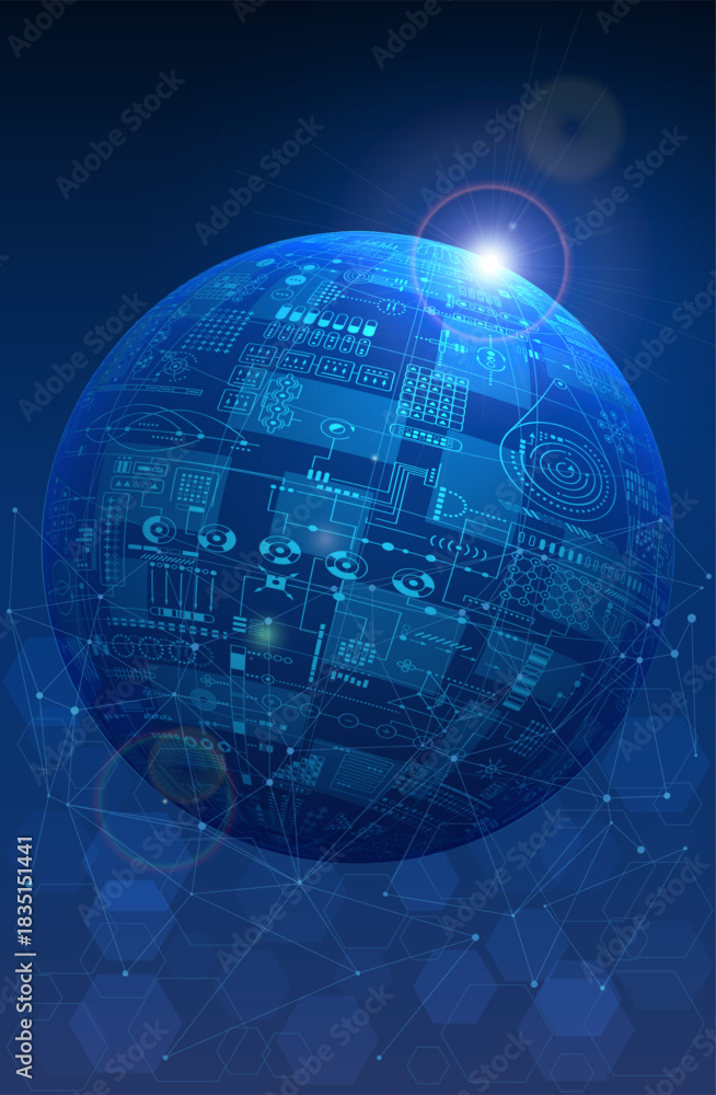 Obraz premium Modern internet technologies. Global communications. Advertising image.