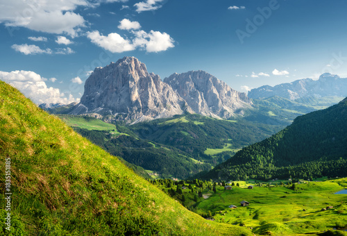Aerial view of alpine mount...