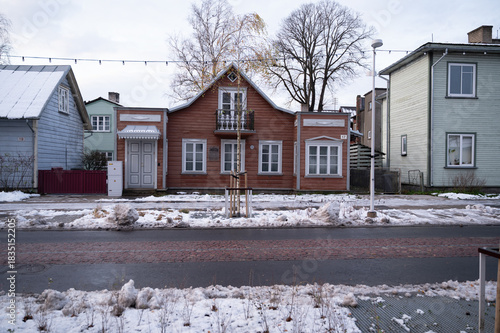 Street  view in Pärnu, Estonia, Europe