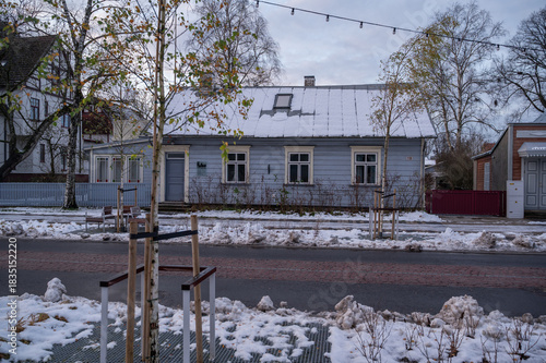 Street  view in Pärnu, Estonia, Europe