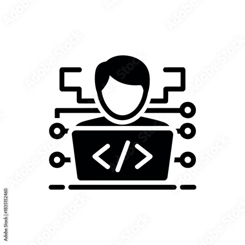 Solid Man Silhouette Reading Book with Transparent Background Bookworm Concept