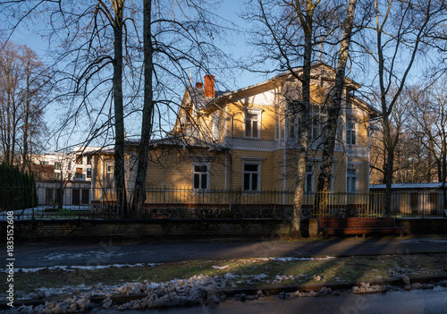 Street  view in Pärnu, Estonia, Europe