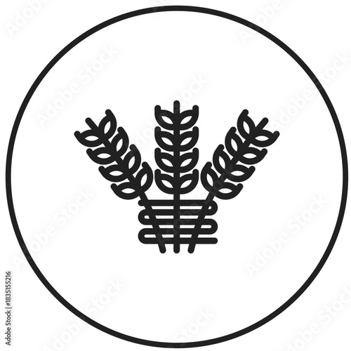 Wheat Sheaficon vector image. Suitable for mobile apps, web apps and print media.
