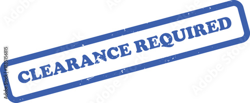 Clearance Required Distressed Stamp Isolated On White Textured Border