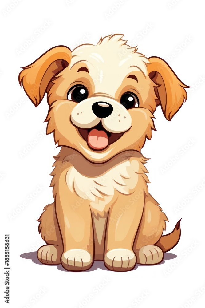 Fototapeta premium Puppy Clipart cartoon mammal animal.