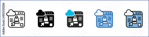 E Commerce Single Icon Multistyle