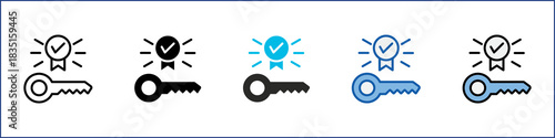 License Key Single Icon Multistyle