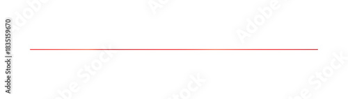 Red gradient straight line isolated on white background border divider separator graphic element