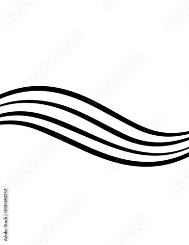 Abstract vector wave design with curved lines, light blue, and red color pattern for a business card or banner illustration backdrop