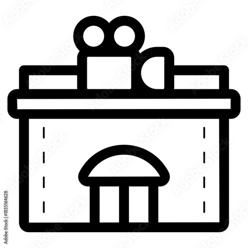cinema building icon