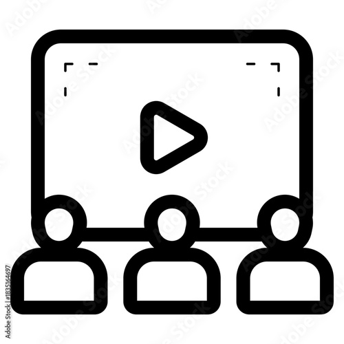 movie theater audience icon