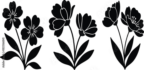 Abstract vector graphic with geometric shapes and text elements in cmyk and grayscale colors