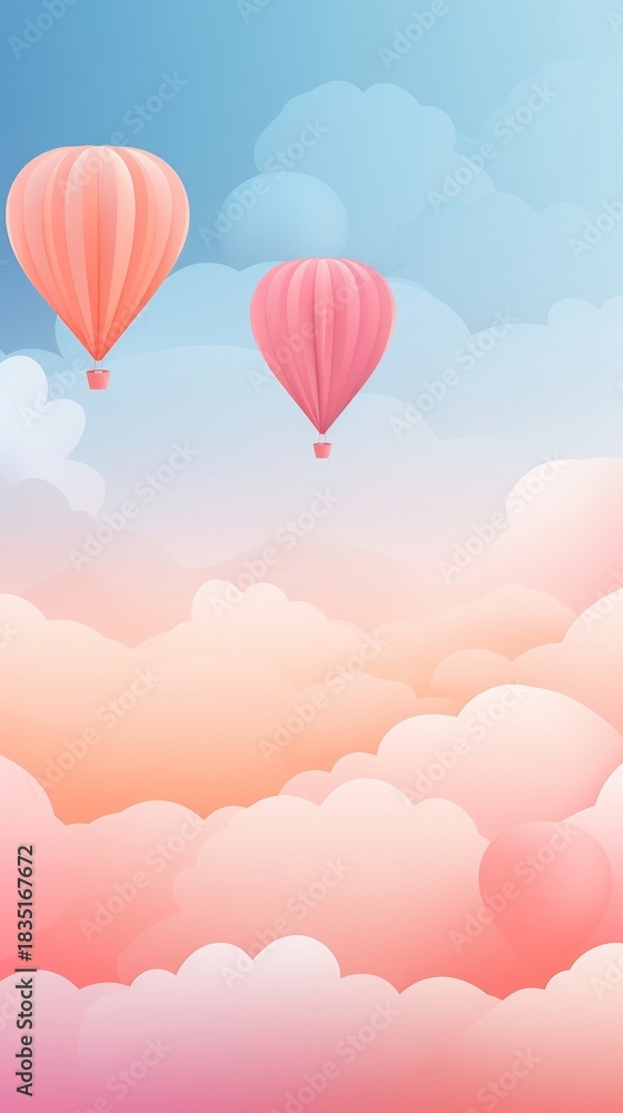 Obraz premium Balloon backgrounds aircraft cloud.