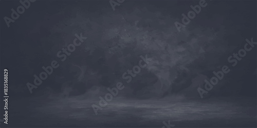 A dark, dramatic cloudscape with white clouds on a blackboard and an overcast sky, hinting at an impending thunderstorm and heavy rain