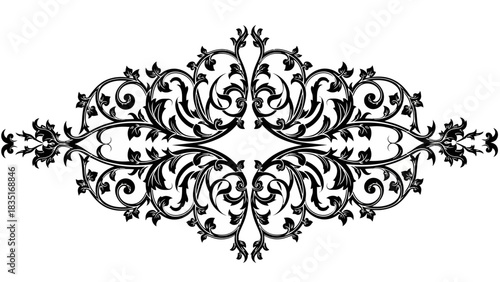 Elegant Floral Ornament: A Timeless Design Element for Creative Projects and Decoration