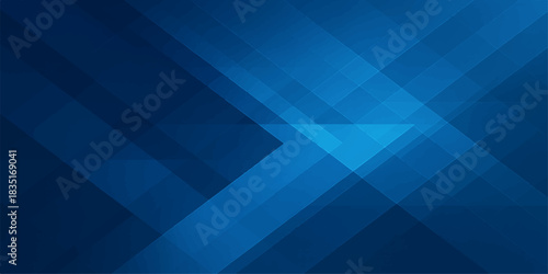 Abstract blue background vector pattern featuring geometric triangle and square shapes with a light gradient design